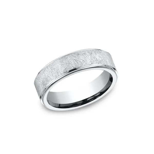 Cobalt Swirl Finish Drop Edge Band Root Jewelers Medford, OR