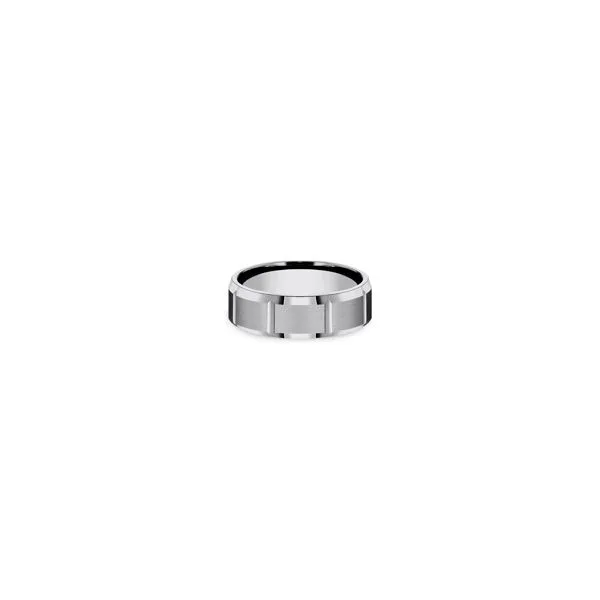 Tungsten Band With Vertical Cuts Root Jewelers Medford, OR