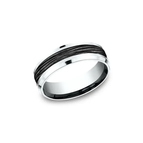 Ammara Stone Rugged Horizontal Bark Comfort-Fit Band Root Jewelers Medford, OR