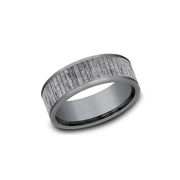 Grey Tantalum Wood Split Band Root Jewelers Medford, OR