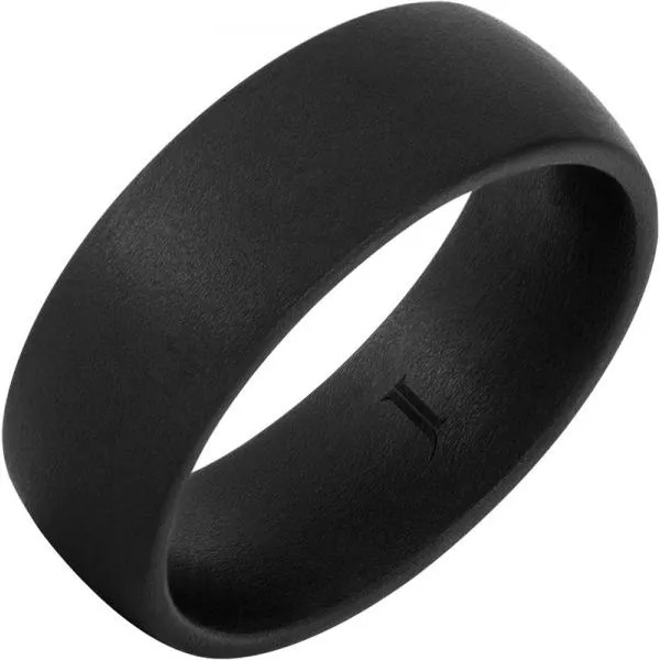 Black Diamond Ceramic™ Dome Ring With Military Sandblast Finish Root Jewelers Medford, OR