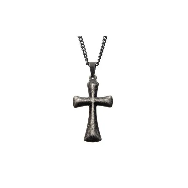 Timeless Antiqued Stainless Steel Cross Pendant Root Jewelers Medford, OR