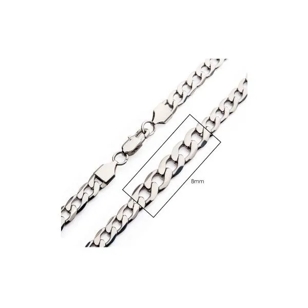 Stainless steel beveled curb chain Root Jewelers Medford, OR