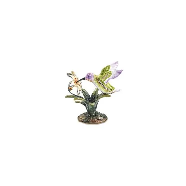 Lovely VIOLA Hummingbird Trinket Box Root Jewelers Medford, OR