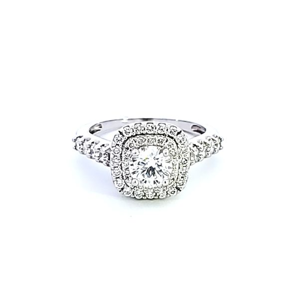 14KW Round Diamond Halo Engagement Ring Image 2 Ross Elliott Jewelers Terre Haute, IN