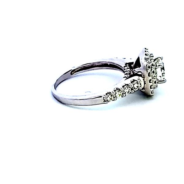 14KW Round Diamond Halo Engagement Ring Image 3 Ross Elliott Jewelers Terre Haute, IN