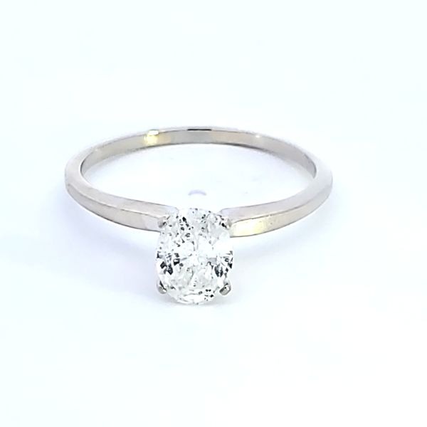 14KW Oval Cut Diamond Solitaire Engagement Ring Image 2 Ross Elliott Jewelers Terre Haute, IN