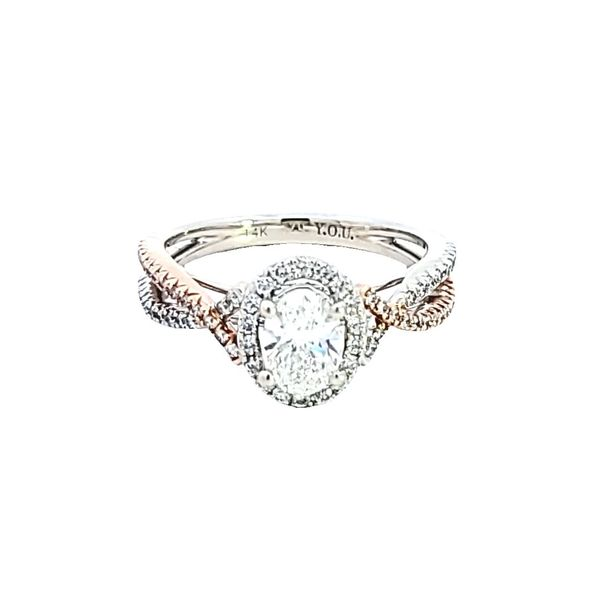 14KTT Oval Diamond Engagement Ring Image 2 Ross Elliott Jewelers Terre Haute, IN
