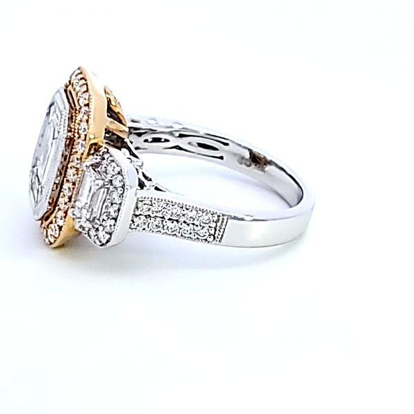 18KTT Baguette Diamond Engagement Ring Image 4 Ross Elliott Jewelers Terre Haute, IN