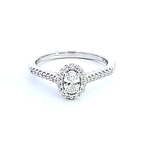 14KR Oval Shape Diamond Engagement Ring Image 2 Ross Elliott Jewelers Terre Haute, IN