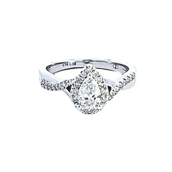 14KW Pear Diamond Engagement Ring Image 2 Ross Elliott Jewelers Terre Haute, IN