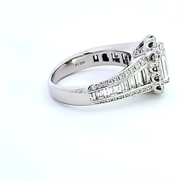 Platinum L'Amour Crisscut® Classic Diamond Engagement Ring Image 3 Ross Elliott Jewelers Terre Haute, IN