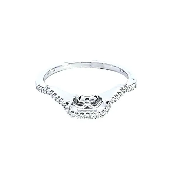 14KW Diamond Contour Wedding Band Image 2 Ross Elliott Jewelers Terre Haute, IN