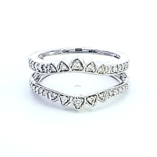 14KW Diamond Insert Wedding Band Image 2 Ross Elliott Jewelers Terre Haute, IN