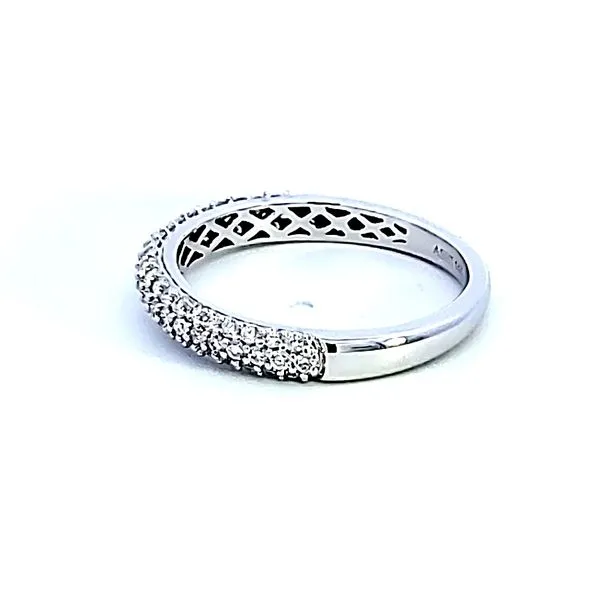 14KW Pave` Set Diamond Wedding Band Image 4 Ross Elliott Jewelers Terre Haute, IN