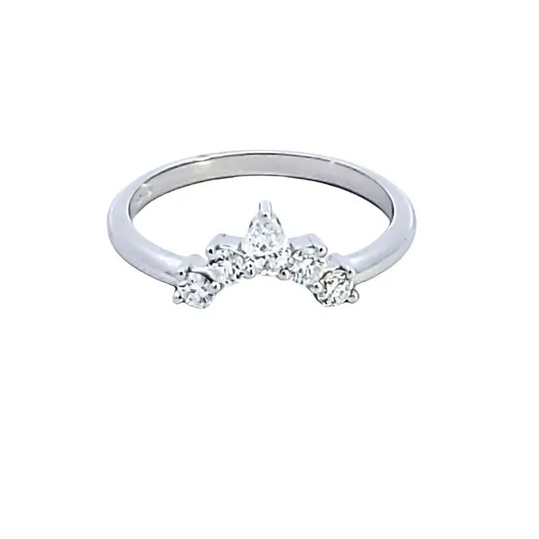14KW Contour Diamond Wedding Band Image 2 Ross Elliott Jewelers Terre Haute, IN