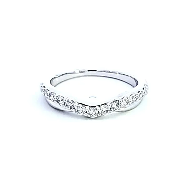 14KW Diamond Contour Wedding Band Image 2 Ross Elliott Jewelers Terre Haute, IN