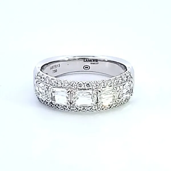 18K White Gold L'Amour Crisscut® Diamond Band Image 2 Ross Elliott Jewelers Terre Haute, IN