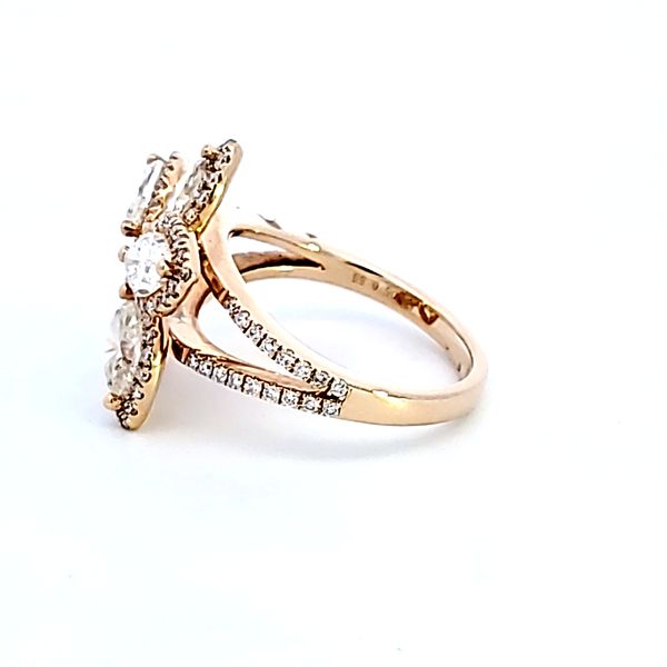 14KY Flower Diamond Fashion Ring Image 4 Ross Elliott Jewelers Terre Haute, IN