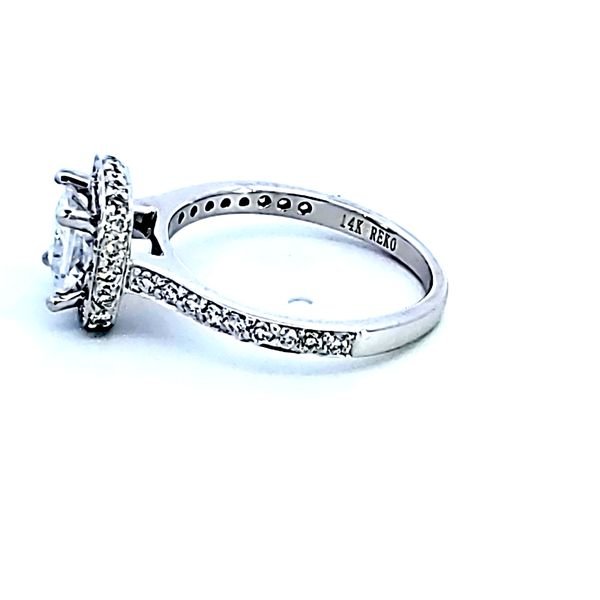 14KW Diamond Halo Semi Mount Engagement Ring Image 4 Ross Elliott Jewelers Terre Haute, IN