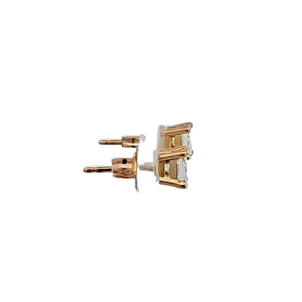 14KY 3/4 cttw Princess Cut Diamond Stud Earrings Image 3 Ross Elliott Jewelers Terre Haute, IN