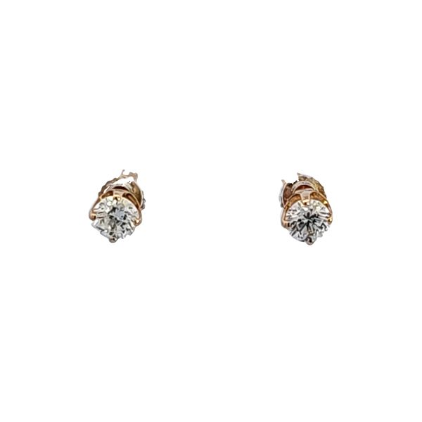 14KY Diamond Stud Earrings Image 2 Ross Elliott Jewelers Terre Haute, IN