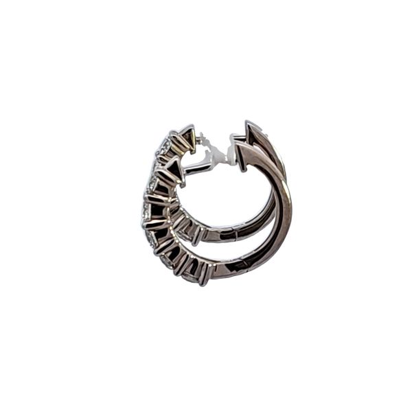 14KW Diamond Hoop Earrings Image 4 Ross Elliott Jewelers Terre Haute, IN