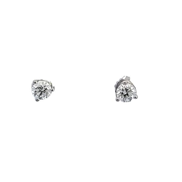 14KW 1/2 ctw Diamond Stud Earrings Image 2 Ross Elliott Jewelers Terre Haute, IN