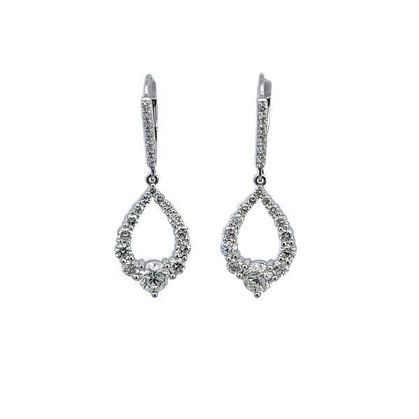 14KW Diamond Drop Earrings Image 2 Ross Elliott Jewelers Terre Haute, IN