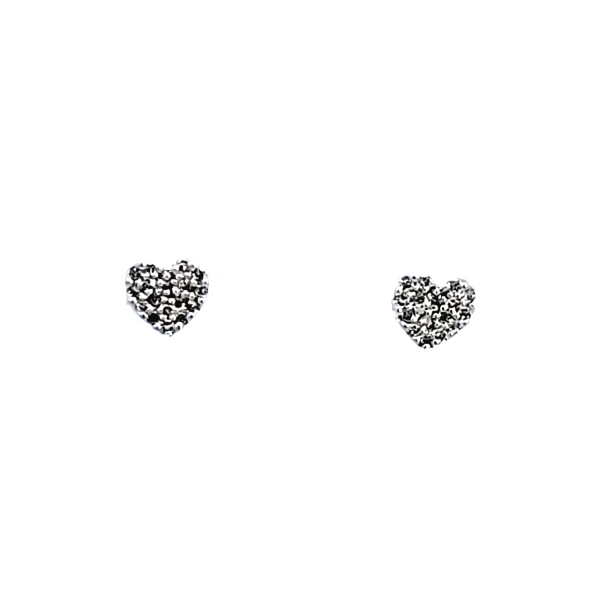 10KW Heart Petite Diamond Earrings Ross Elliott Jewelers Terre Haute, IN