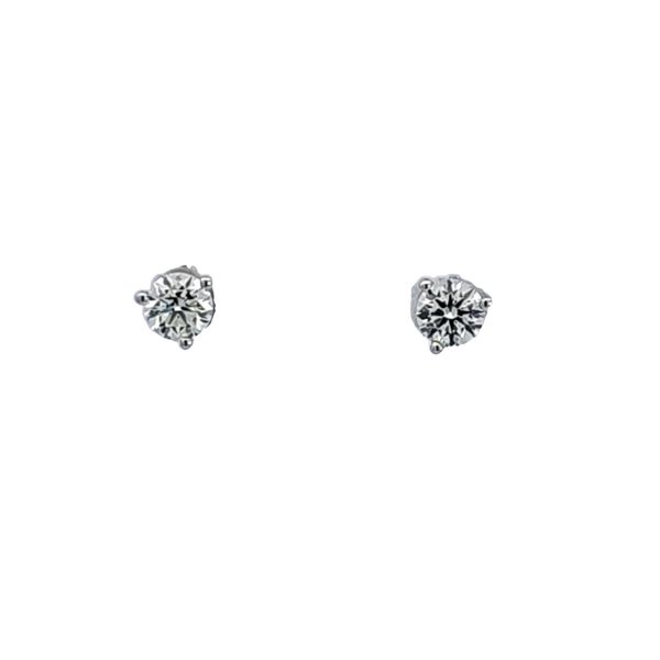 14KW 5/8 ctw Diamond Stud Earrings Image 2 Ross Elliott Jewelers Terre Haute, IN