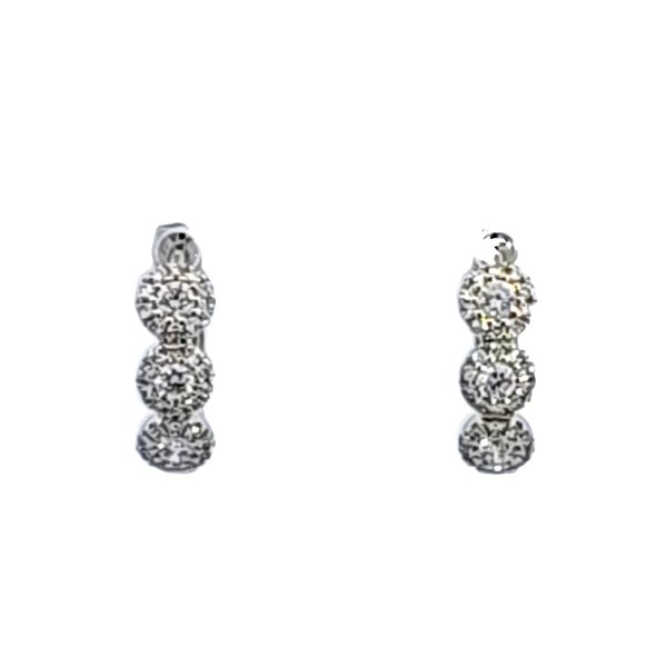 14KW Diamond Huggie Earrings Image 2 Ross Elliott Jewelers Terre Haute, IN