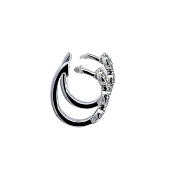 14KW Diamond Huggie Earrings Image 3 Ross Elliott Jewelers Terre Haute, IN