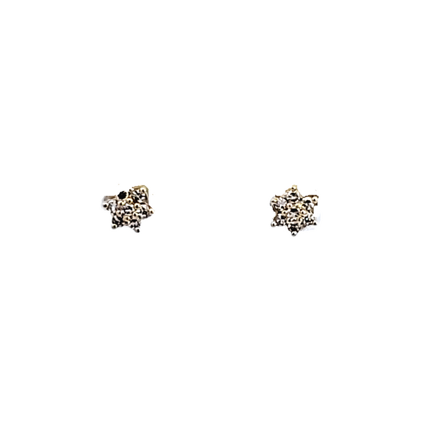 10KY Floral Petite Diamond Earrings Ross Elliott Jewelers Terre Haute, IN