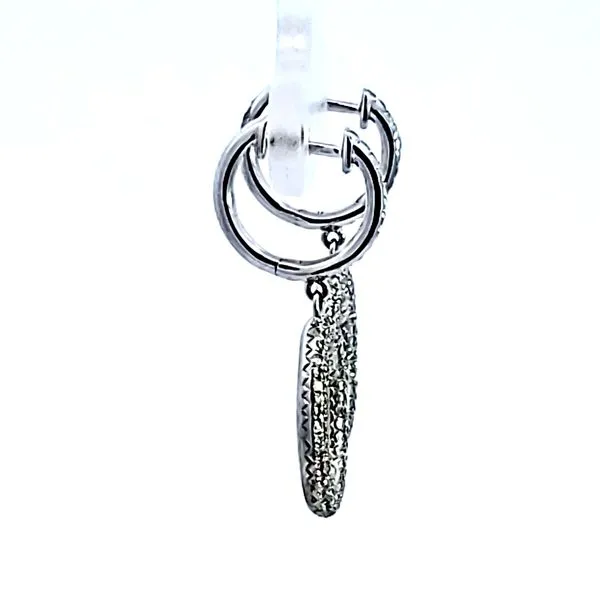 14KW Diamond Oval Earrings Image 3 Ross Elliott Jewelers Terre Haute, IN