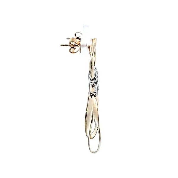 14KTT Diamond Mobius Earrings Image 3 Ross Elliott Jewelers Terre Haute, IN