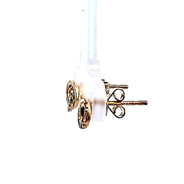 14KY Love Knot Circle Diamond Earrings Image 4 Ross Elliott Jewelers Terre Haute, IN