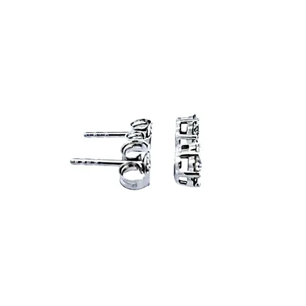 14KW Diamond Cluster Earrings Image 3 Ross Elliott Jewelers Terre Haute, IN
