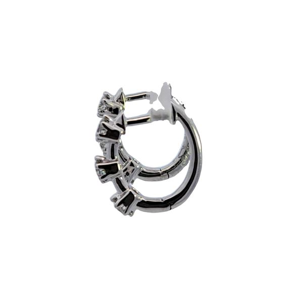 14KW Diamond Hoop Earrings Image 3 Ross Elliott Jewelers Terre Haute, IN