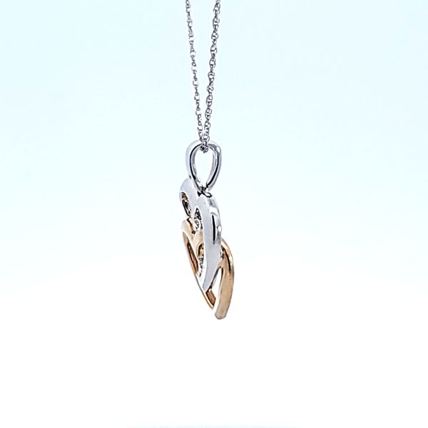 14KTT Hearts Diamond Pendant Image 4 Ross Elliott Jewelers Terre Haute, IN