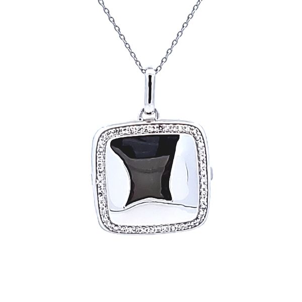 10KW Diamond Locket Pendant Image 2 Ross Elliott Jewelers Terre Haute, IN