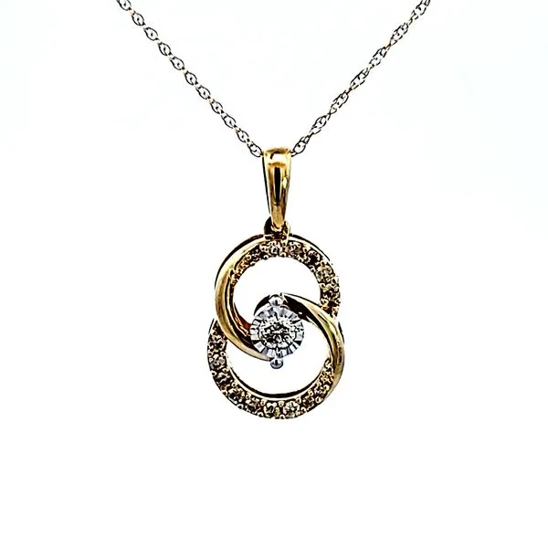 10KY Diamond Pendant Image 2 Ross Elliott Jewelers Terre Haute, IN