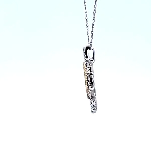 10KTT Sunburst Diamond Pendant Image 4 Ross Elliott Jewelers Terre Haute, IN