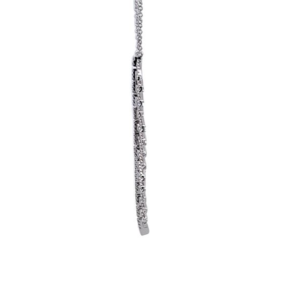 14KW Diamond Feather Necklace Image 4 Ross Elliott Jewelers Terre Haute, IN