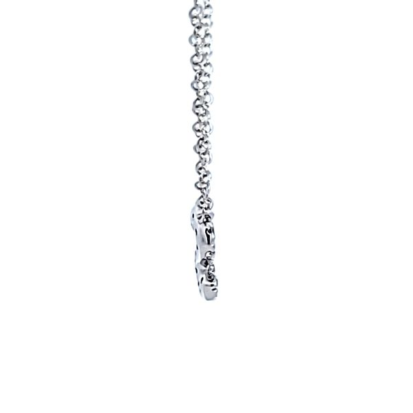 14KW Diamond Initial S Necklace Image 3 Ross Elliott Jewelers Terre Haute, IN