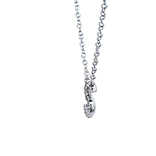 14KW Diamond Initial S Necklace Image 4 Ross Elliott Jewelers Terre Haute, IN