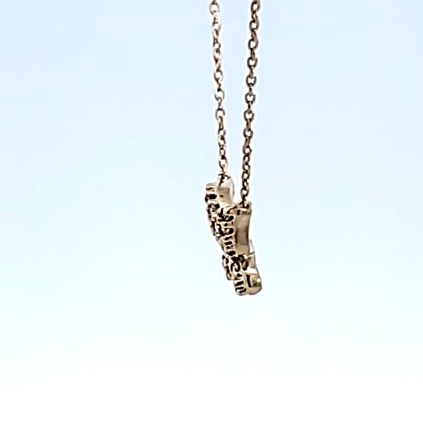 10KY Butterfly Petite Diamond Necklace Image 4 Ross Elliott Jewelers Terre Haute, IN