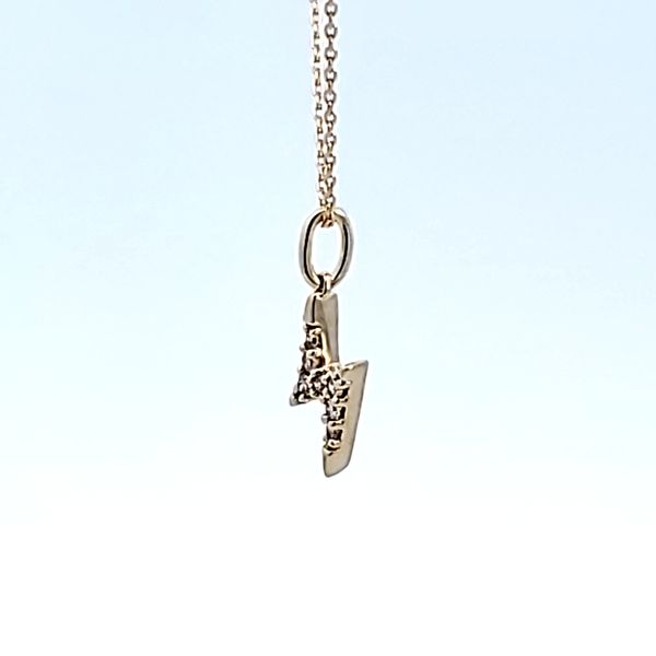 10KY Lightning Bolt Petite Diamond Necklace Image 4 Ross Elliott Jewelers Terre Haute, IN