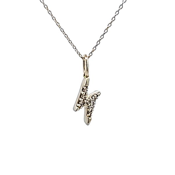 10KY Lightning Bolt Petite Diamond Necklace Ross Elliott Jewelers Terre Haute, IN