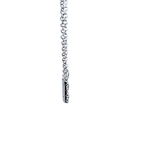 14KW Diamond Initial E Necklace Image 3 Ross Elliott Jewelers Terre Haute, IN